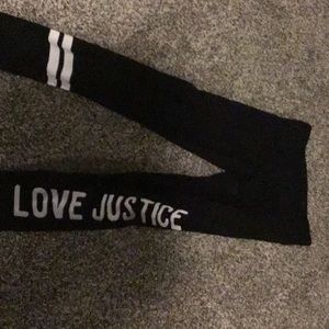 Perfect condition black and white leggings which are a size 12 in kids